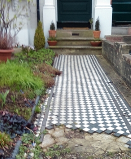 garden path before replacement