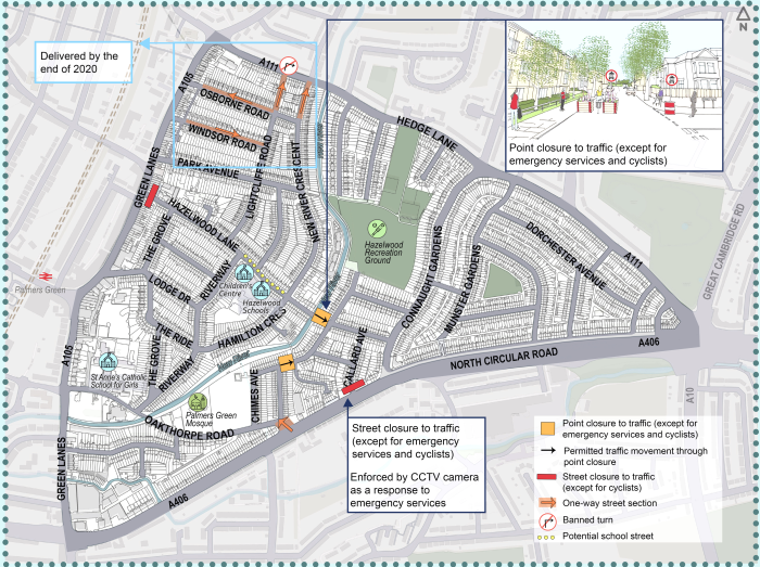 connaught gardens quieter neighbourhood proposal by enfield council november 2020