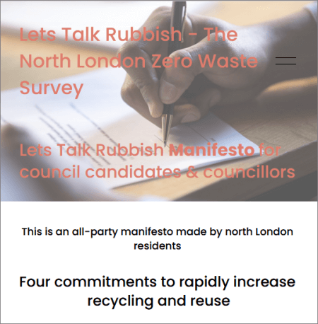 lets talk rubbish manifesto headline