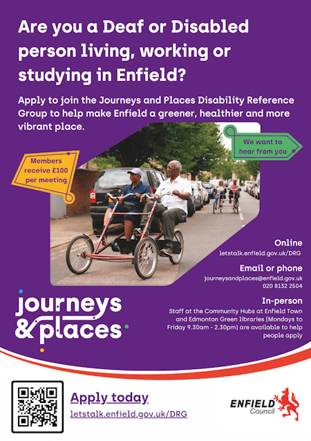 journeys and places disability reference group flyer