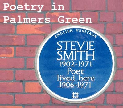 poetry in palmers green logo - commemorative plaque on the former home of Stevie Smith