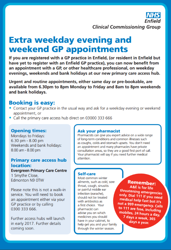 extra gp appointments