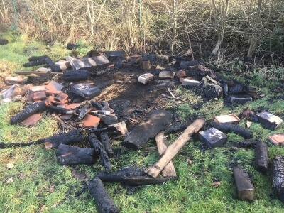bug hotel in broomfield community orchard destroyed by arson 1