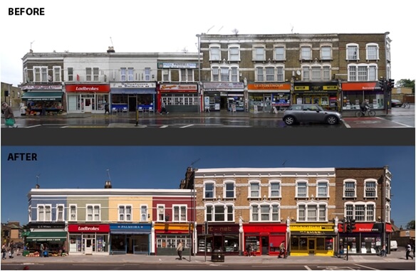 leyton high road before and after