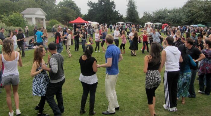 people at 2017 palmers green festival