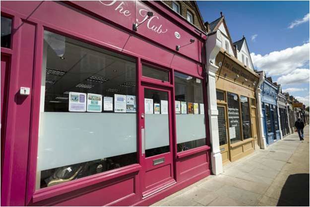 restored shopfronts in myddleton road