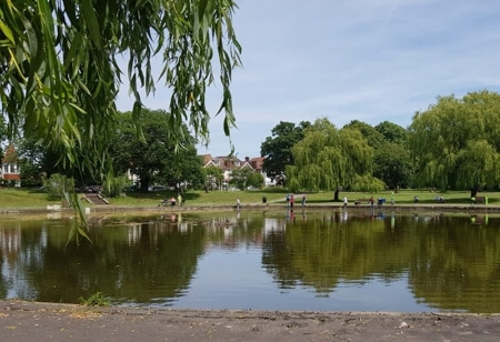 broomfield park model boating pond after cleaning