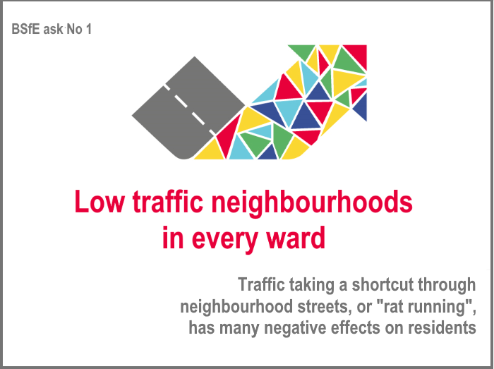 bsfe ask no 1 low traffic neighbourhood in every ward