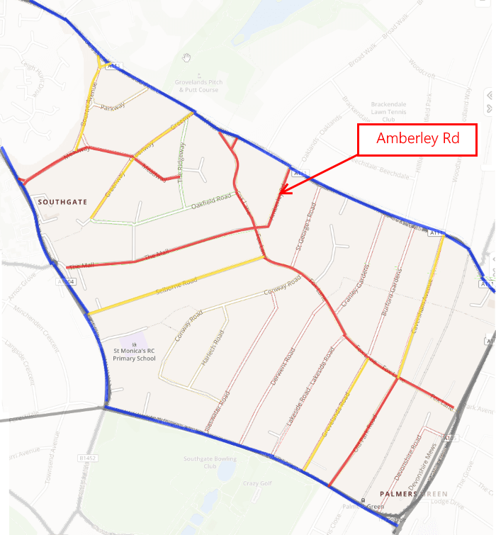 fox lane qn baseline data traffic volume showing amberley road 1