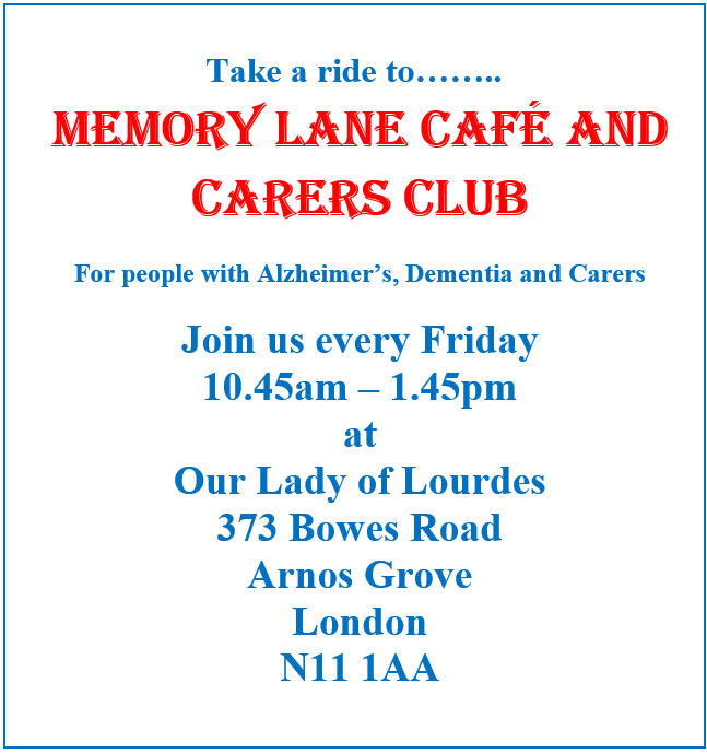 memory lane cafe and carers club