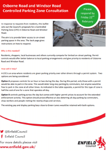 osborne and windsor roads cpz leaflet