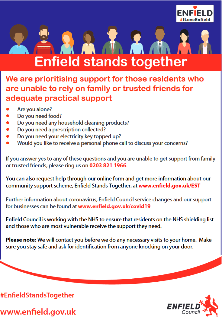 enfield stands together flyer