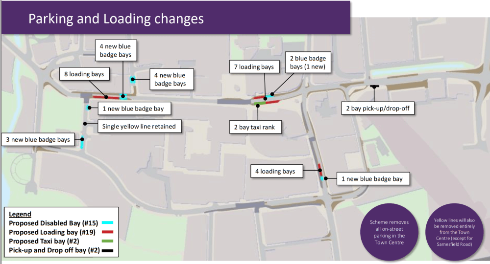 map of parking changes