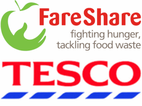 fareshare and tesco logos