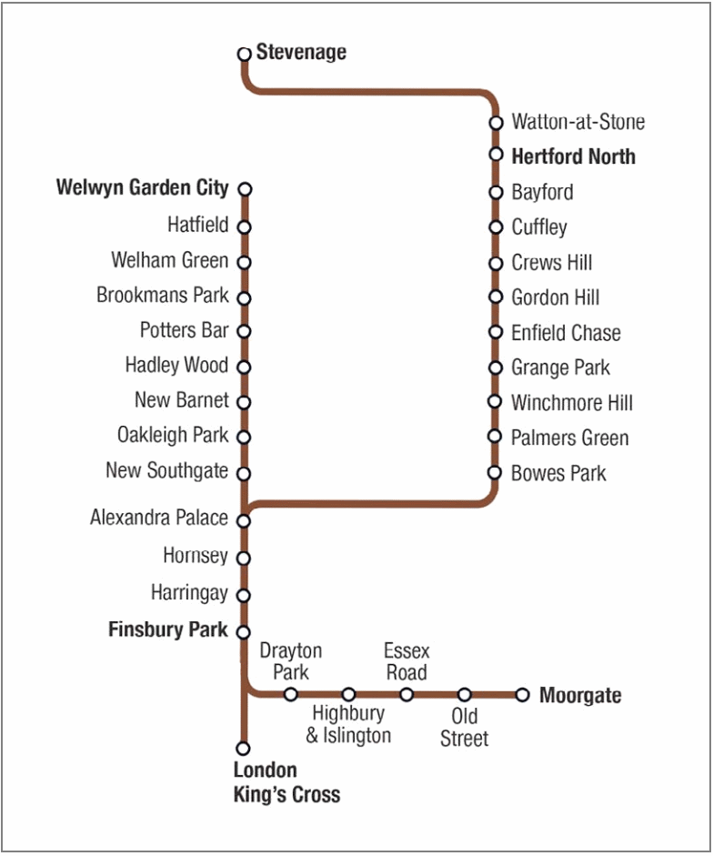 great northern metro map