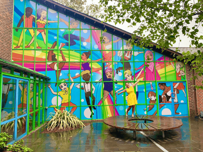 manga mural at millfield arts centre