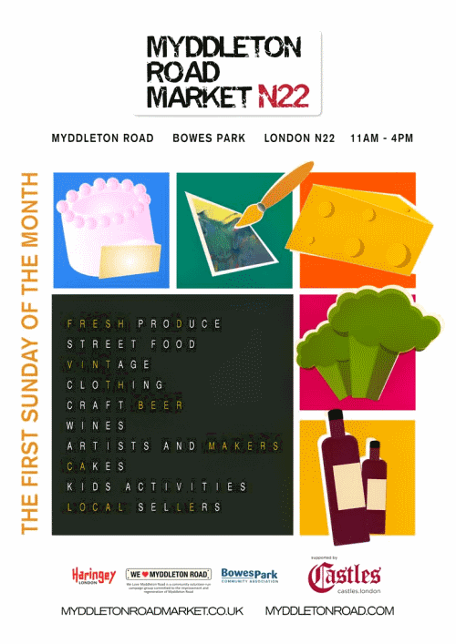poster or flyer advertising event Myddleton Road Market: 10th Anniversary
