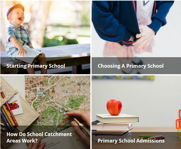 primary school catchment information categories