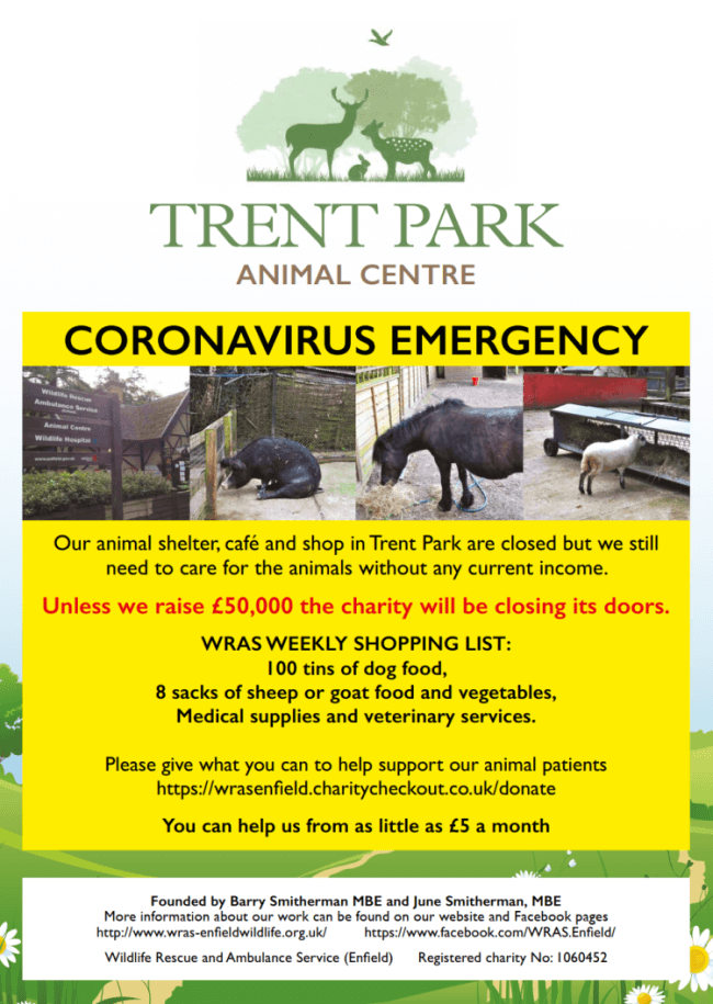 An urgent appeal from Trent Park Animal Centre - Palmers Green Community