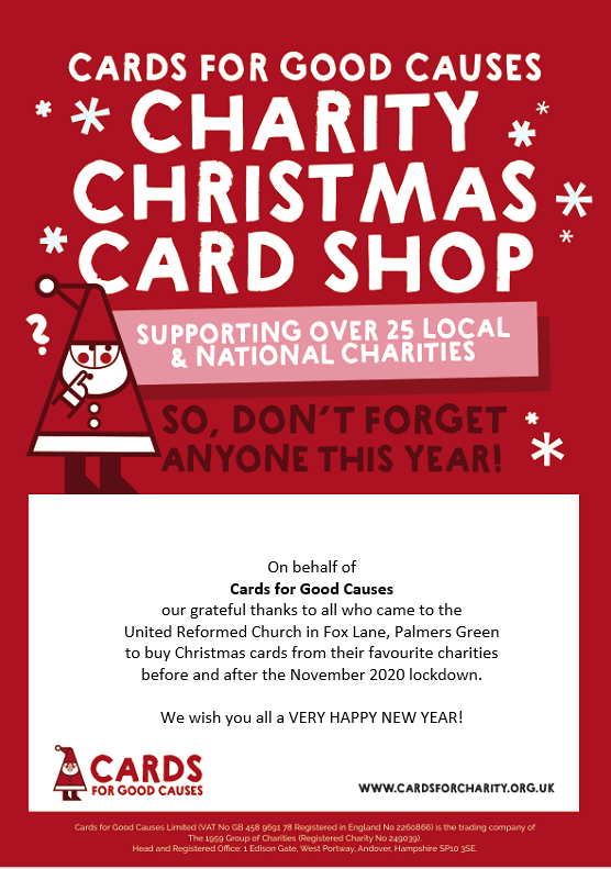 charity christmas card shop thankyou message