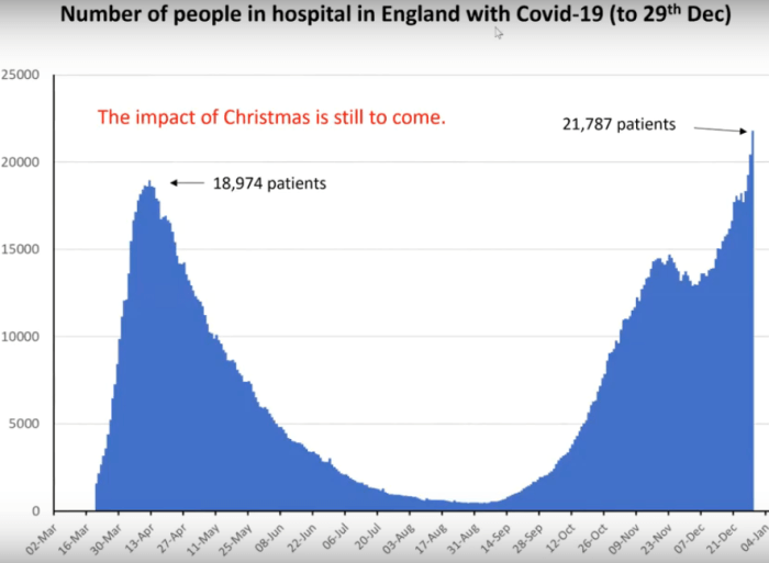covid patients in hospital 29 Dec 2020