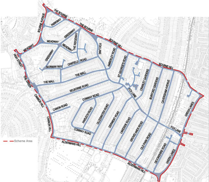 map of fox lane quieter neighbourhood