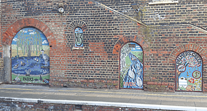 mosaics on palmers green station