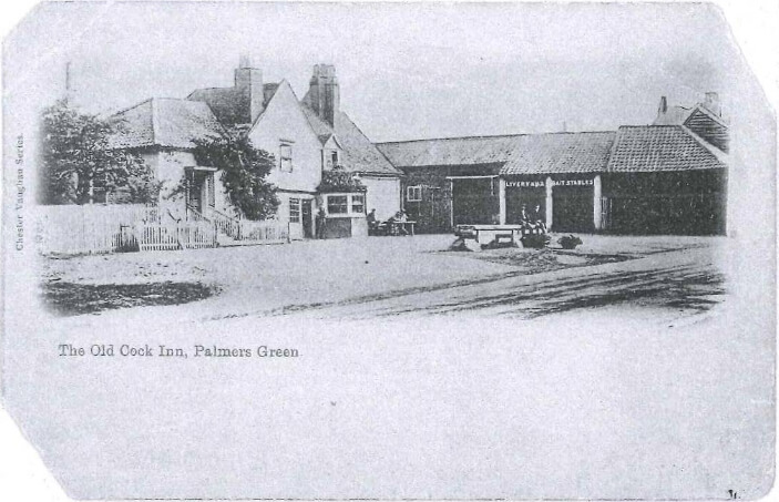 postcard of cock palmers green pre 1885