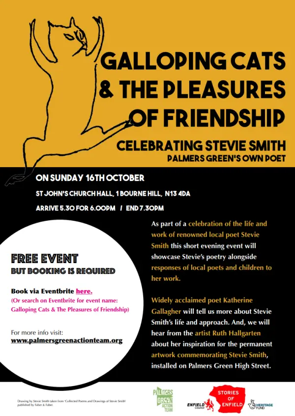 advert for event galloping cats and the pleasures of friendship