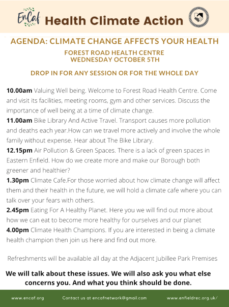 202210 health climate event forest road health centre