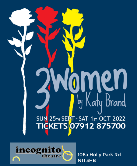 poster or flyer advertising event Incognito Theatre: 3 Women