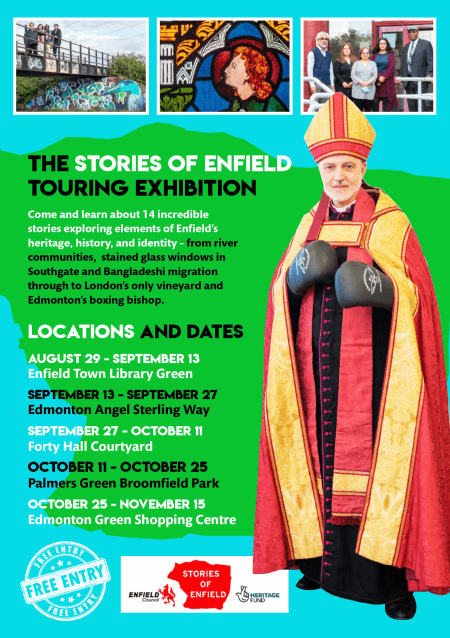 poster or flyer advertising event Stories of Enfield travelling exhibition