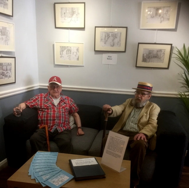 Alan Baker and Ralph Hutchings in the Southgate Club art gallery
