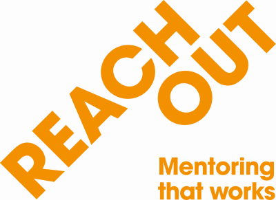 ReachOut logo with strapline Mentoring that Works