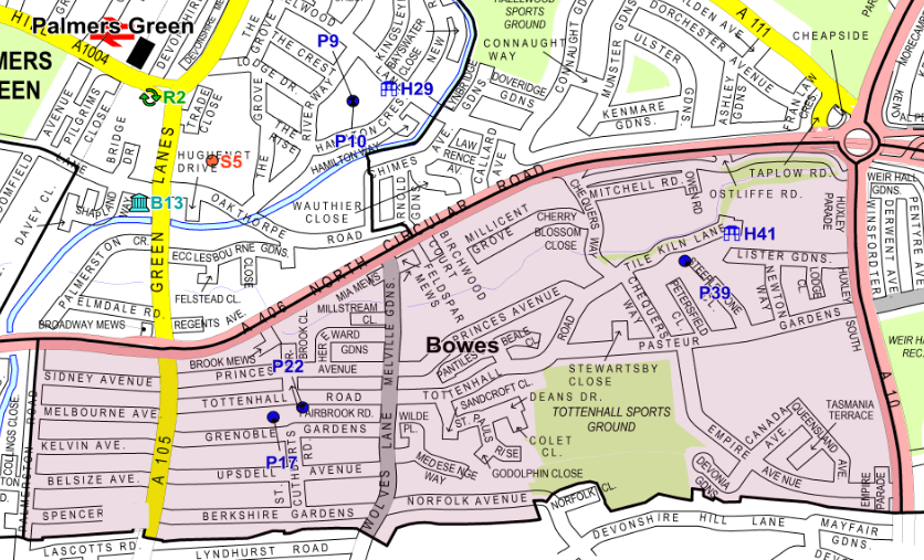 bowes ward map
