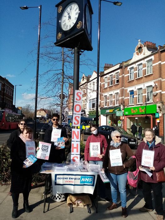 denhs at palmers green triangle for sos nhs day of action