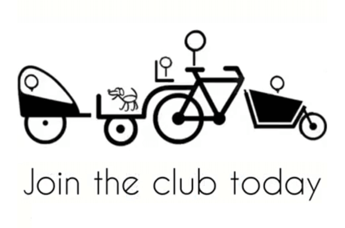 family bike club logo with slogan join the club today