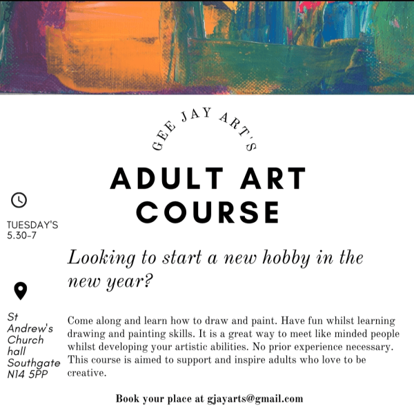 gee jay adult art class advert 1