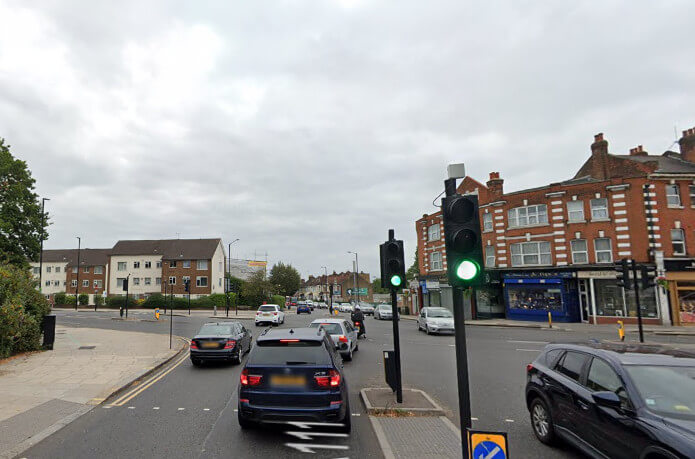 green lanes bourne hill junction google streetview