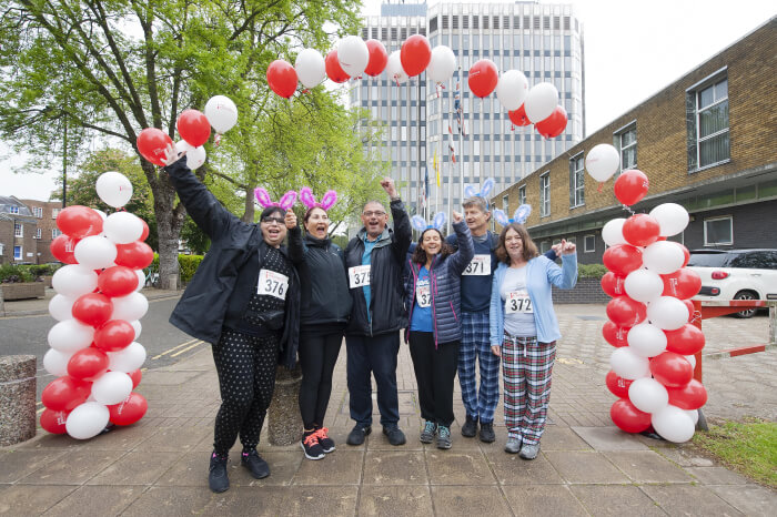 participants in nightingale cancer support centre pyjama walk