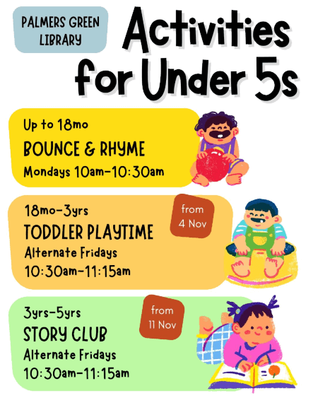 pg libraries activities for under 5s