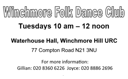winchmore folk dance tuesdays