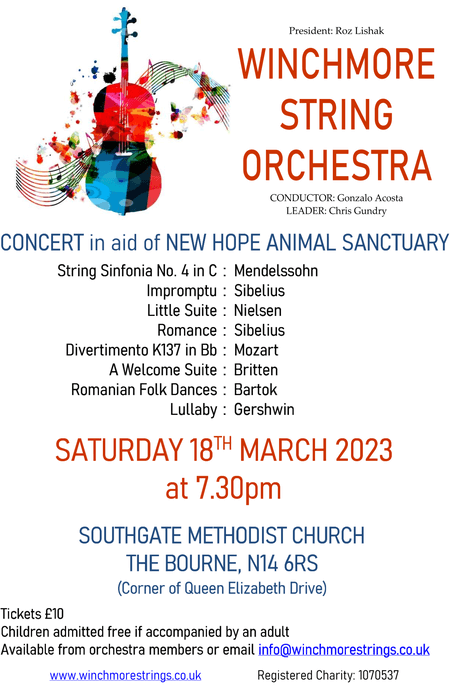 winchmore strings concert flyer