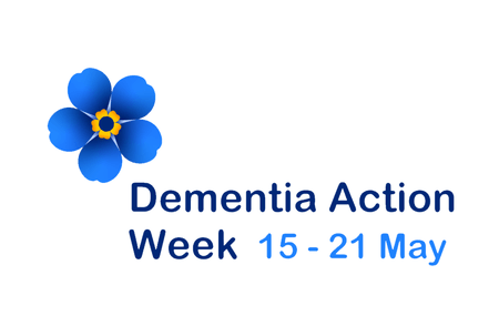 poster or flyer advertising event Dementia Action Week events