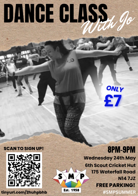 poster or flyer advertising event SMP Theatre: Dance Class with Jo