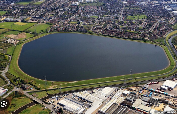 banbury reservoir aerial view