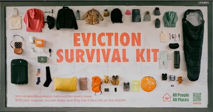 eviction survival kit billboard