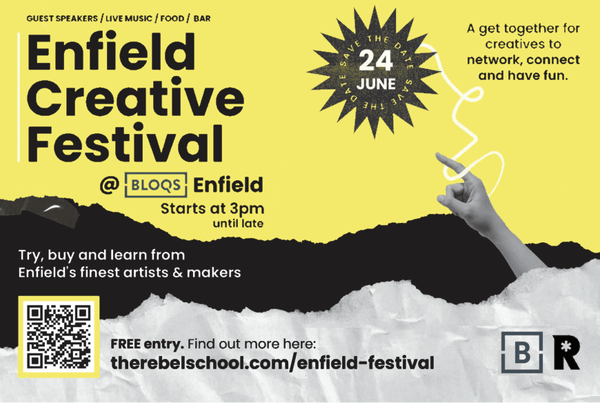 poster or flyer advertising event Enfield Creative Festival