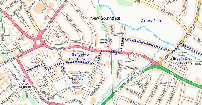 new southgate to pg active travel route part 1