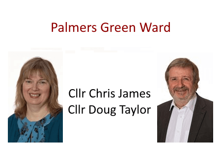 palmers green ward councillors chris james and doug taylor